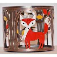 Bath & Body Works Red Fox in Fall Forest 3 Wick Candle Sleeve Holder New 667541872857  401544888384